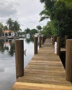 Dock For Rent At 65’ dock on the New River, Downtown Ft Lauderdale FL., Power & Water